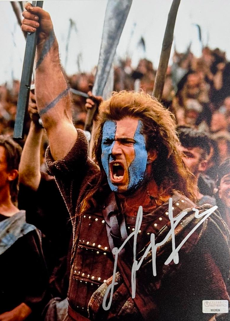 Mel Gibson Signed 8x10 Photo (Braveheart) - Celebrity Authentics #01